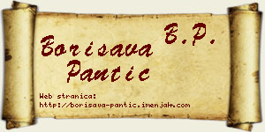 Borisava Pantić vizit kartica